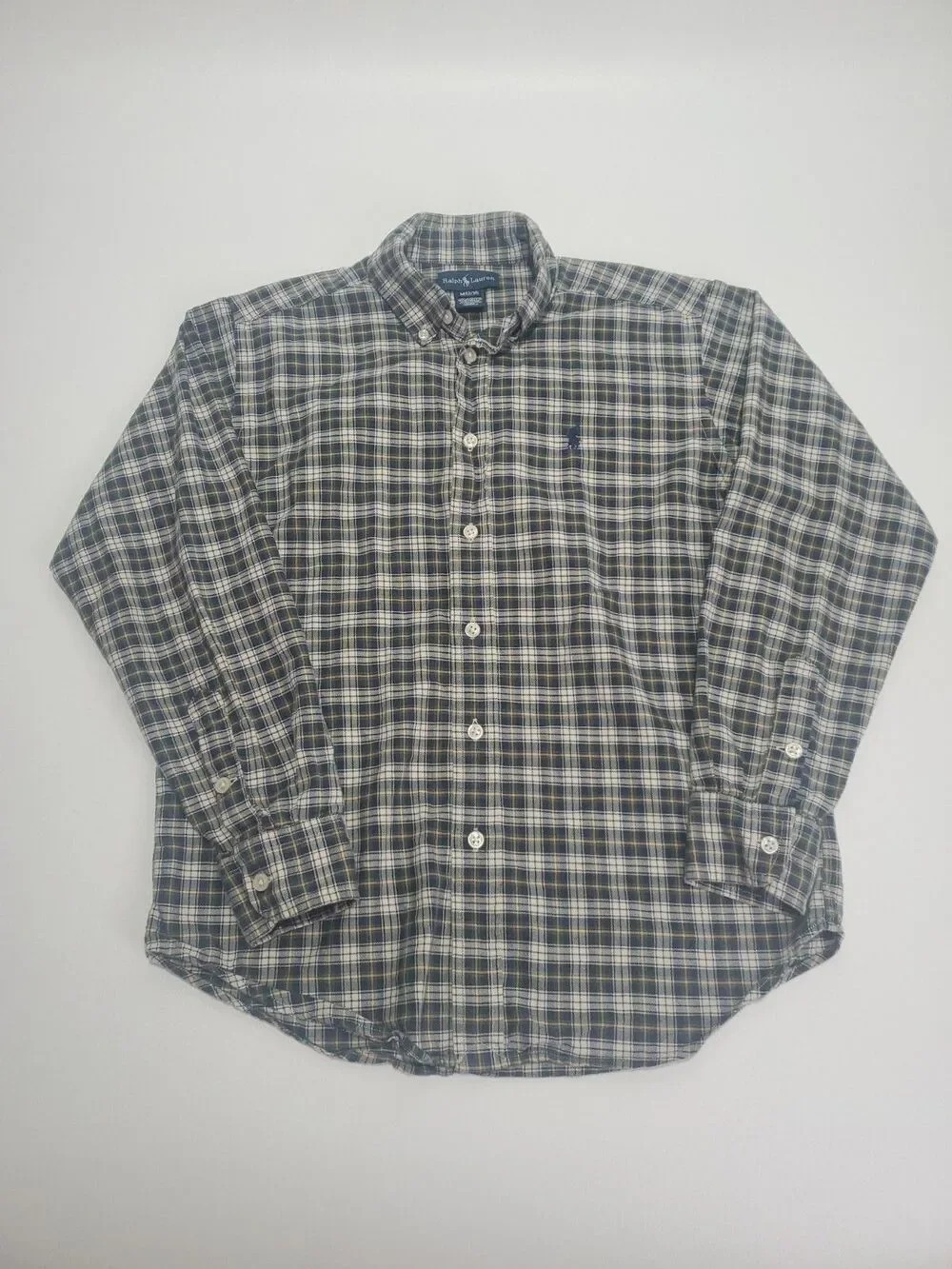 Ralph Lauren‎ Youth Boy's Long Sleeve Button Up Dress Shirt, Medium 12/14